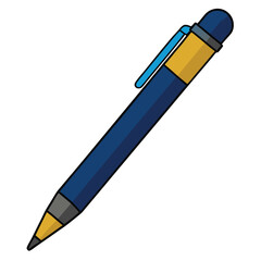 pencil with eraser vector illustration on white background.