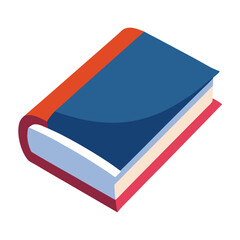 blue book vector illustration on white background.