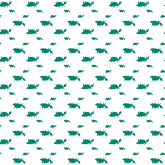 Sea Life With Crabs Seamless Vector Pattern Design 