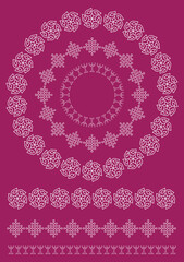 Traditional Rangoli or Kolam designs from the sub continent