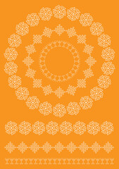 Traditional Rangoli or Kolam designs from the sub continent