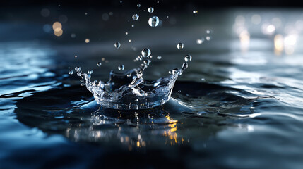 Water Splash Crown in Crystal Clear Detail

