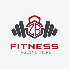 initial monogram for Fitness logo with Polygon style design
