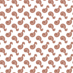 Sea Shell Seamless Vector Pattern Design