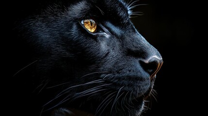 Black Panther Profile Close-up