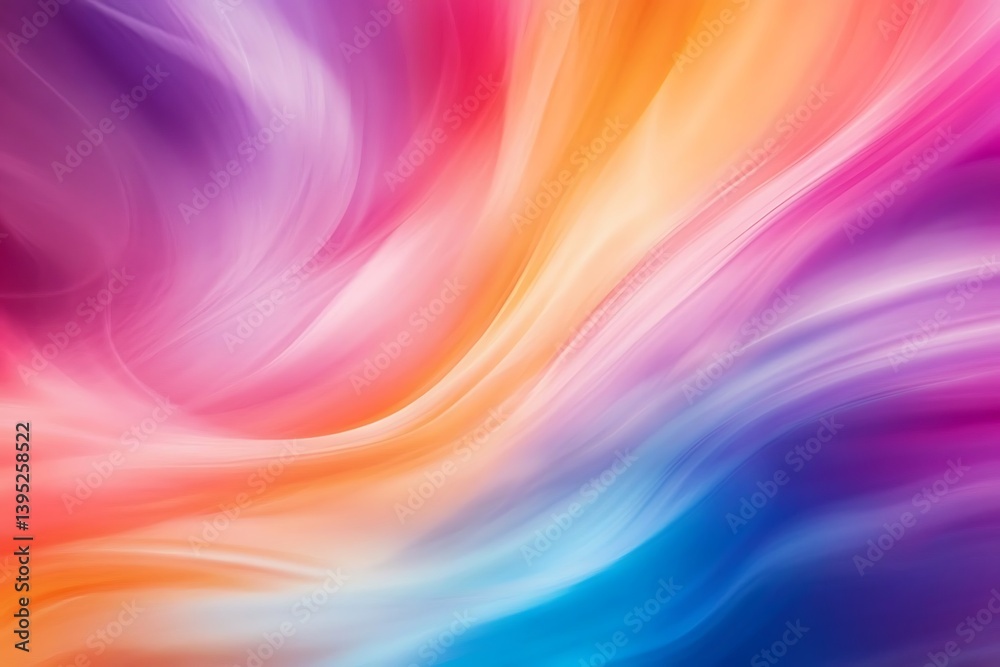 Sticker dynamic modern background with vibrant color waves and abstract shapes, great for creative