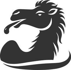 Silhouette of a camel animal vector