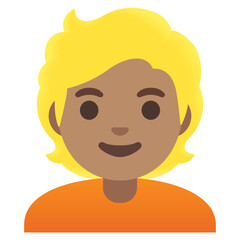 Person with Blond Curly Hair 
