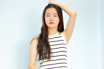 Combing with brush and pulls long hair.Daily preparation for looking nice, Long Disheveled Hair,Holding Messy Unbrushed Dry Hair In Hands.Hair Damage,Health And Beauty Concept,unhappy with dry hair.
