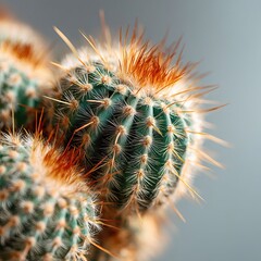 macro shot of cactus texture on a light background