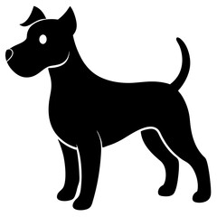 vector illustration of a cute dog
