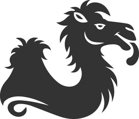 Silhouette of a camel animal vector