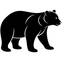 silhouette of a bear vector illustration