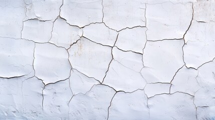 Obraz premium Cracked white wall texture