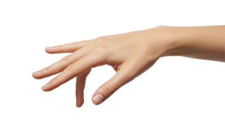 Elegant hand reaching out against a clean background, showcasing grace and form