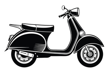 Obraz premium scooter Classic Style in Black and White