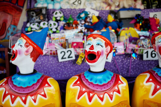 Circus clown carnival game and prizes
