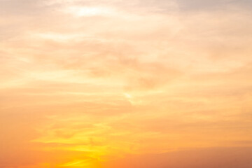 Beautiful , luxury soft gradient orange gold clouds and sunlight on the blue sky perfect for the...