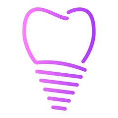 dental implant gradient icon