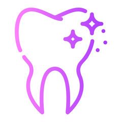 tooth whitening gradient icon