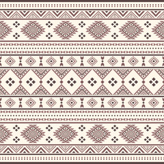 Southwest Native seamless pattern ethnic tribal Aztec geometric Navajo Native American fabric earth tone design vector for textile print