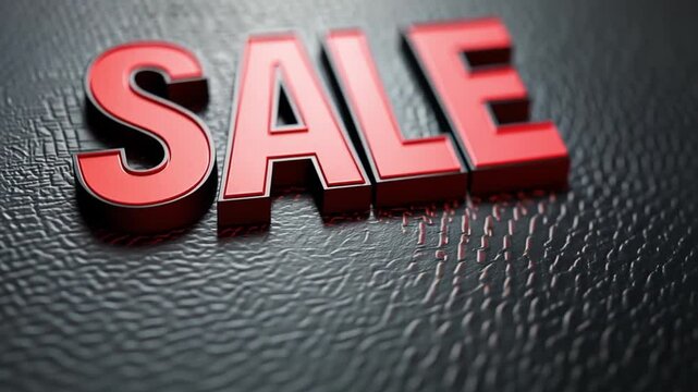 Bright red letters announce a sale on a textured surface, emphasizing the urgency to grab amazing discounts. Ideal for those looking to take advantage of seasonal offers and bargains