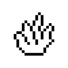 abstract shape retro pixel art