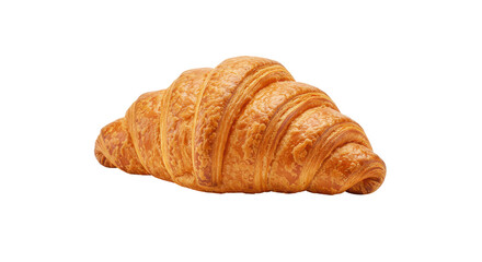 Freshly baked golden croissant on a clean surface, ideal for breakfast or pastry display