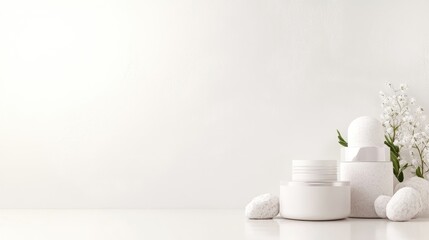 Minimalist skincare display