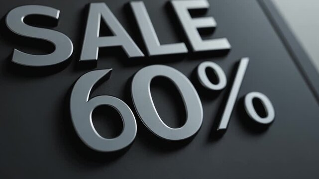 Store is offering a major sale with a discount of 60 percent on various items. This promotional event attracts customers looking for great deals and savings
