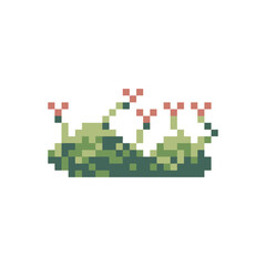 bush plant nature pixel art