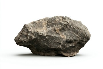 Obraz premium Isolated Rock Formation Close Up on White Background Studio Shot