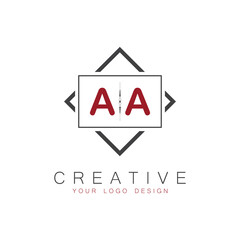initial monogram logo for Creative with square style design.
