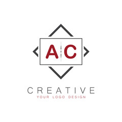 initial monogram logo for Creative with square style design.