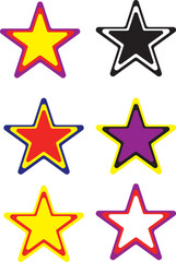 Star Icon set. rating icon vector. favorite star icon