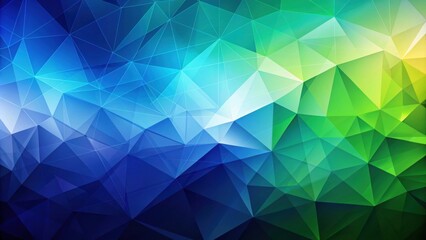 Abstract Blue and Green Low Polygonal Background Texture