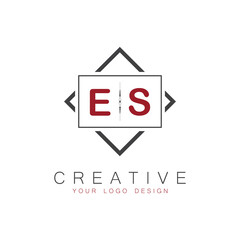 initial monogram logo for Creative with square style design.