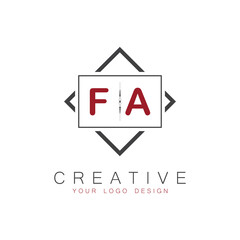 initial monogram logo for Creative with square style design.