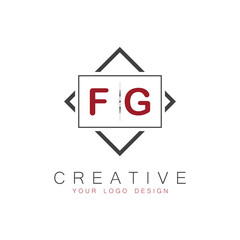 initial monogram logo for Creative with square style design.