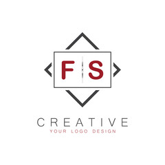 initial monogram logo for Creative with square style design.