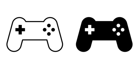 Gaming Controller Icon Vector Set. Game console Vector Icon in line style design. Symbol of Gamepad. Vector illustration. © mytour