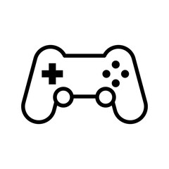 Gaming Controller Icon Vector. Game console Vector Icon in line style design. Symbol of Gamepad. Vector illustration.
