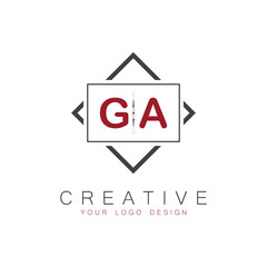 initial monogram logo for Creative with square style design.