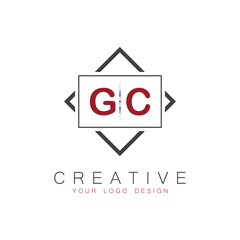 initial monogram logo for Creative with square style design.