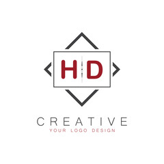 initial monogram logo for Creative with square style design.