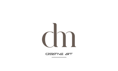 MD, DM, M, D abstract letters logo monogram