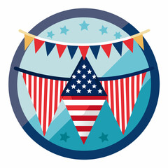 Obraz premium Usa-bunting Vector Art, Icons, and Graphics for Free download