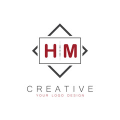 initial monogram logo for Creative with square style design.