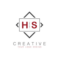 initial monogram logo for Creative with square style design.