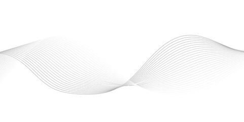 gray wave curve lines banner background design. Digital frequency track equalizer. Stylized line art background. modern soft luxury texture with smooth and clean vector subtle background illustration